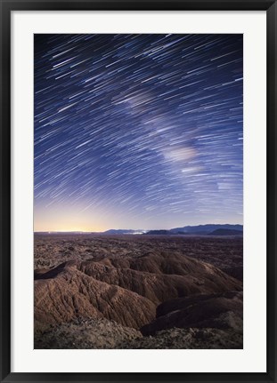 Framed Milky Way above the Borrego Badlands, California Print