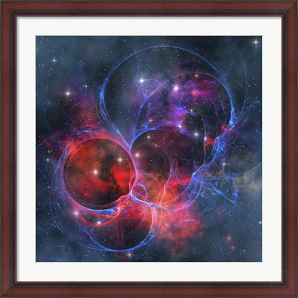 Framed dark nebula is a type of interstellar cloud Print