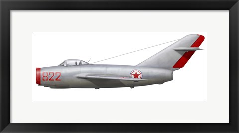 Framed MiG-15bis of the North Korean Air Force Print