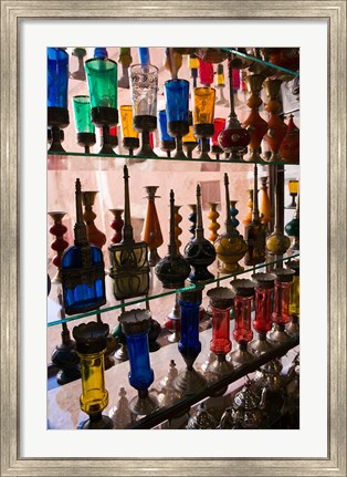 Framed Moroccan Glassware Display, Ouarzazate, South of the High Atlas, Morocco Print