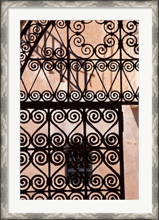 Framed Iron gate, Moorish architecture, Rabat, Morocco Print
