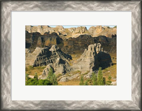 Framed Madagascar, Isalo National Park, Eroded sandstone Print
