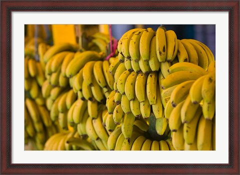 Framed MOROCCO, Atlantic Coast, TAMRI, Market bananas Print