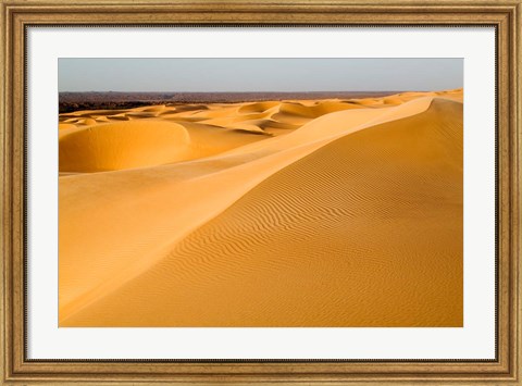 Framed Mauritania, Adrar, Amatlich, View of the desert Print