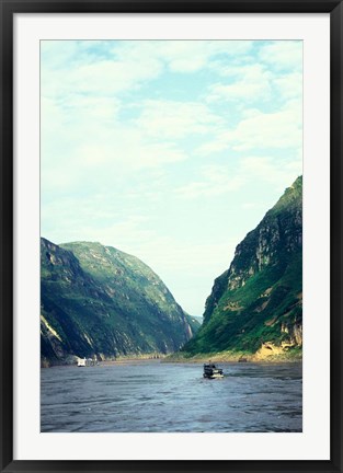 Framed Landscape of Wu Gorge, Three Gorges, Yangtze River, China Print