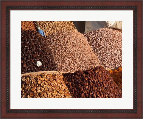 Framed Jemaa el-Fna market, Marrakech, Morocco Print