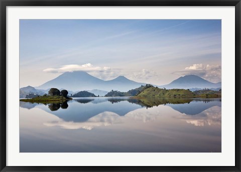 Framed Lake Mutanda near Kisoro, Virunga Volcanoes, Uganda Print