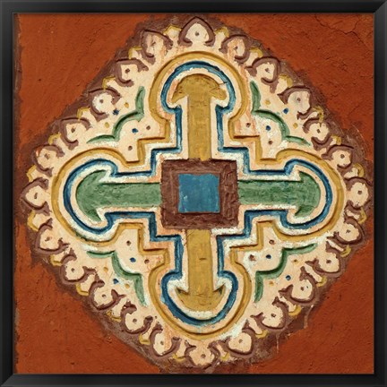 Framed Mauritania, Cross depicted on a wall in Oualata Print