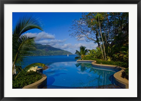 Framed Pool at Northolme Resort, Seychelles, Africa Print