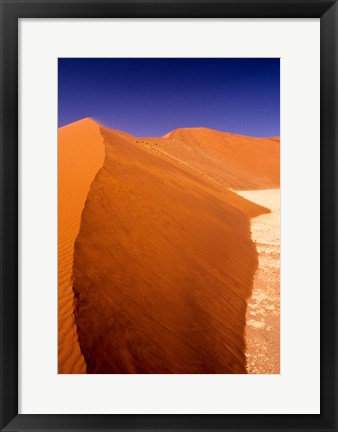 Framed Namibia Desert, Sossusvlei Dunes, desert landscape Print