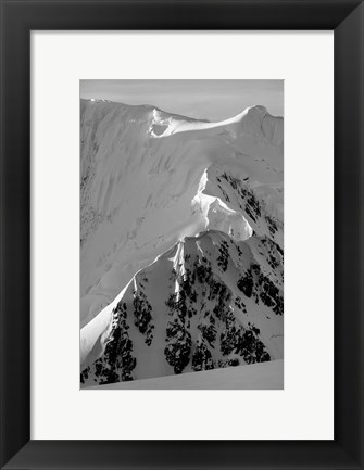 Framed Mountain peaks along Neumayer Channel, Anvers Island, Antarctica. Print