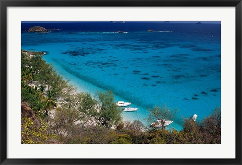 Framed Small Atoll Northeast of Nosy Be, Madagascar Print