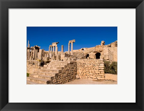 Framed Roman Theater, Ancient Architecture, Dougga, Tunisia Print
