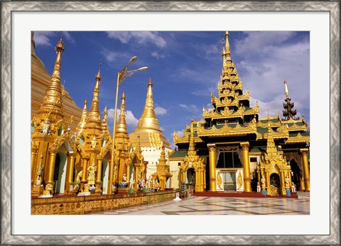 Framed Shwedagon Pagoda, Yangon, Myanmar Print