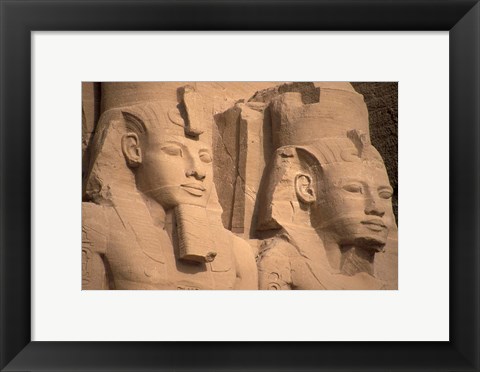 Framed Statues of Ramses II, Abu Simbel, Egypt Print