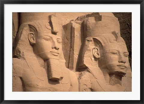 Framed Statues of Ramses II, Abu Simbel, Egypt Print