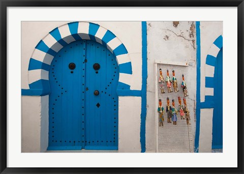 Framed Tunisia, Cap Bon, Hammamet, Medina door Print