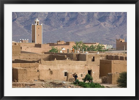 Framed Traditional Houses Outside Zagora, Draa Valley, Morocco Print