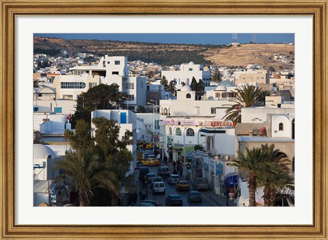 Framed Tunisia, Cap Bon, Hammamet, Avenue de la Republique Print