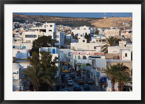 Framed Tunisia, Cap Bon, Hammamet, Avenue de la Republique Print