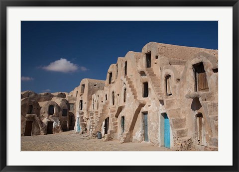 Framed Tunisia, Ksour, Medenine, fortified ksar building Print