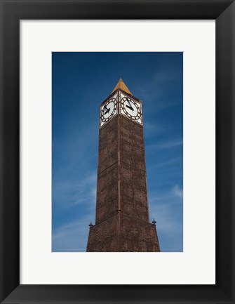 Framed Tunisia, Tunis, Avenue Habib Bourguiba, Clock tower Print