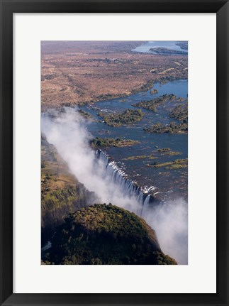 Framed Victoria Falls, Zambesi River, Zambia Print