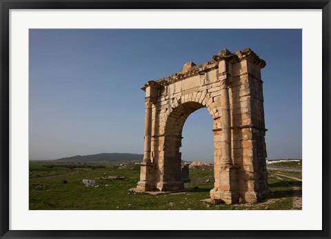 Framed Tunisia, Dougga, Roman-era arch on Route P5 Print