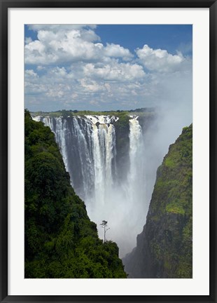 Framed Victoria Falls, Mosi-oa-Tunya, Zimbabwe, Africa Print
