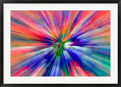Framed Zoom Abstract of Pansy Flowers Print