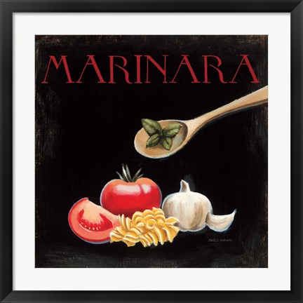 Framed Italian Cuisine IV Print