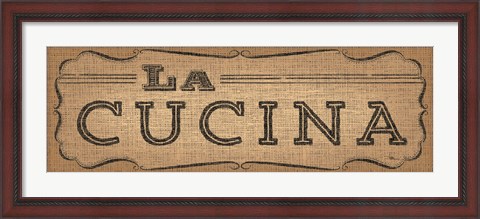 Framed La Cuisine Burlap III Print