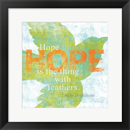 Framed Letterpress Hope Print