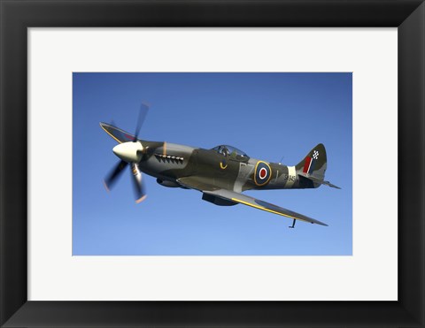 Framed Supermarine Spitfire Mk XVIII fighter warbird Print