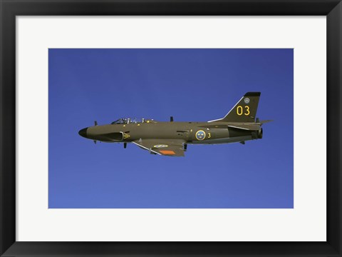 Framed Saab J 32 Lansen fighter Print