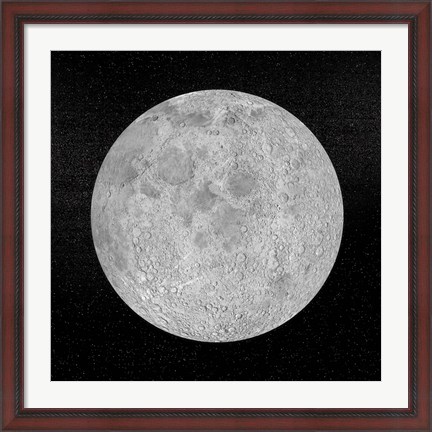 Framed Artists concept of a full moon in the universe at night Print