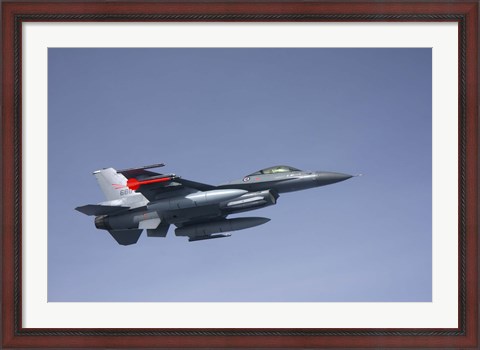 Framed F-16 Fighting Falcon of the Norwegian Air Force Print