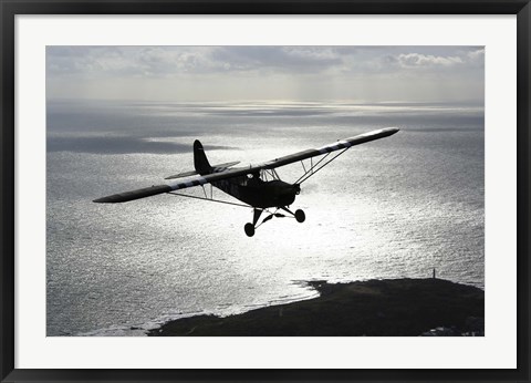 Framed Piper L-4 Cub in US Army D-Day colors Print