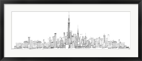 Framed New York Skyline Print