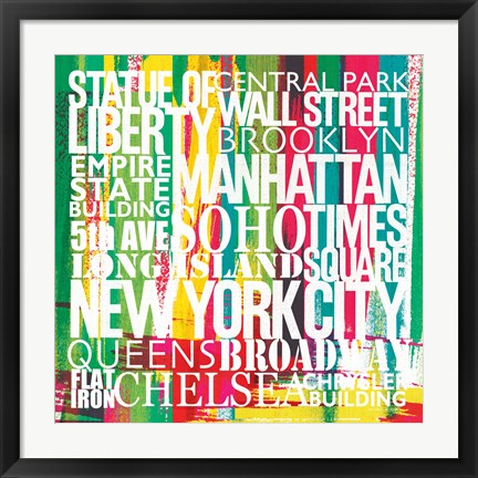 Framed New York City Life Patterns VII Print