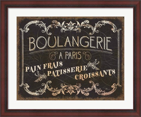 Framed Parisian Signs Print