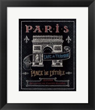 Framed Travel to Paris II Print