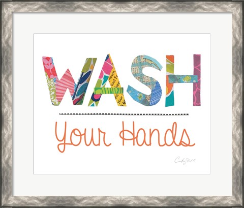 Framed Wash Your Hands Print