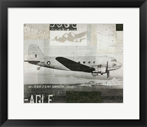 Framed Wings Collage IV Print