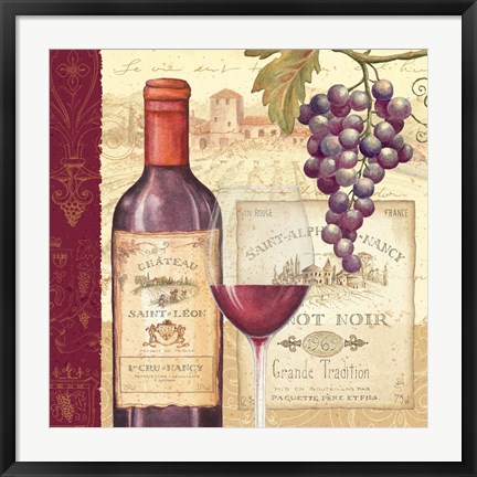 Framed Wine Tradition I Print