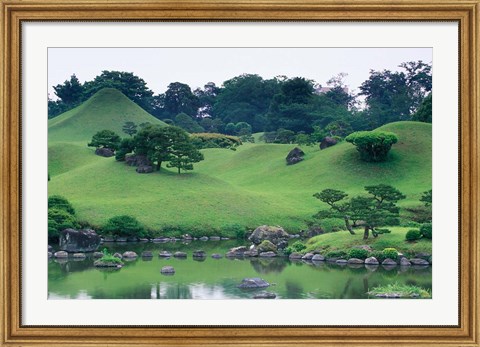 Framed Suizenji Koen, Kumamoto, Japan Print
