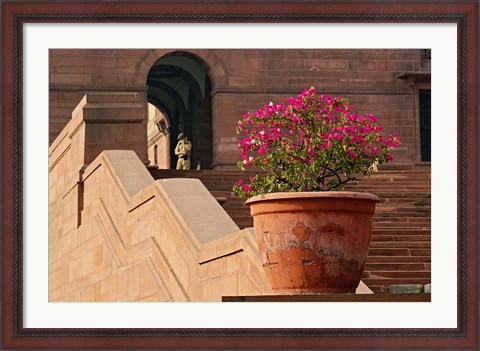 Framed Steps, Central Secretariat, Raisina Hill, New Delhi, India Print