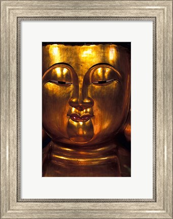 Framed Golden Temple Buddha at Cemetary, Hong Kong Print