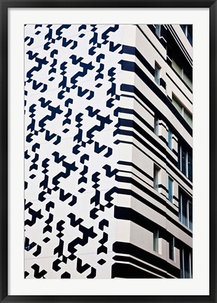 Framed Close up of Building, Hong Kong, China Print