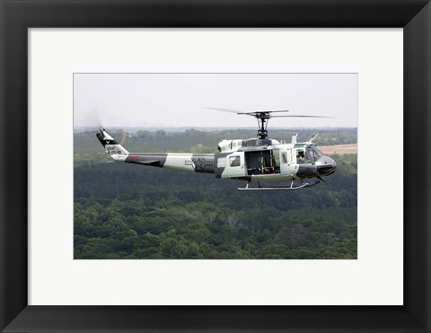 Framed US Air Force UH-1H Huey in an experiment paint scheme Print